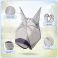 Horse Fly Mask with Ears - UV Protection Fine Mesh Super Comfort Fly Masks for Horses, Adjustable Breathability Horses M