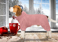 Fuzzy Dog Pajamas Turtleneck Dog Clothes Warm Soft Cozy Lightweight Dog Pjs Dog Sweaters for Small Dogs(Pink-S)
