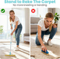 Bolfie 3 in 1 Carpet Rake for Pet Hair Removal, Tool Set of 3, 55” Long Handle Carpet Pet Hair Removal Carpet Scraper Dog Cat Hair Remover for Sofa, Couch, Car, Rug