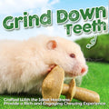 TEEWY Guinea Pig Chew Toys, Prevent Teeth Overgrowth, Natural Timothy Grass & Vegetables, Hamster Chew Toys, Guinea Pig 