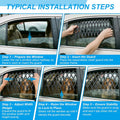 Sunnymove 2 Pcs Car Truck Window Pet Gate, Extendable Car Window Dog Puppy Ventilation Grill Mesh Vent Security Lattice Telescopic Fence for Trucks SUV Pet Safety Protection Summer Air Ventilation