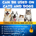 Salmon Oil for Dogs and Cats 8.8fl.oz, Omega 3 EPA DHA Joint&Immune Health, Salmon Oil for Dogs Skin and Coat Support(Ca
