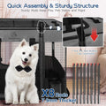 ROMANTIC BEAR Dog Playpen,Foldable Pet Puppy Cat Playpen,M(31"x23"x21")