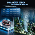 AQUASMITH No-Hum Whisper-Quiet Aquarium Air Pump,＜25dB Adjustable Airflow