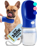 MalsiPree Dog Water Bottle Dispenser - 12 oz Navy Blue, Leak-Proof