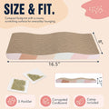SIDAZON Cat Scratching Board cat Scratcher Cat Scratch Pad Cardboard cat scratchers for Indoor Cats Reversible Large Wide Corrugated with Catnip(2pcs)