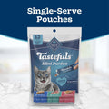 Blue Buffalo Tastefuls Mini Purées Natural Cat Treats, Chicken, Tuna, Salmon Variety Pack, 0.5 oz. Single Servings, 24-Count