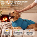 Queenmore Small Dog Sweater,Soft Fleece Dog Vest Dog Jacket with Leash Hole
