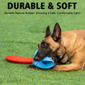 Kwispel Dog Flying Disc - Durable Rubber Dog Toy for Fetch - Interactive Lightweight Flyer Dog Toys for Outdoor Playtime - Safer Disc for Healthy Activity - for Small/Medium Dogs (Blue)