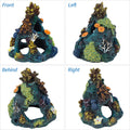 Uniclife Aquarium Decorations Resin Coral Rock Mountain Cave Fish Tank Decor Ornaments Fish House for Betta Rest Hide Pl