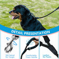 Aiminto Dog Leash, Braided Rope Traction – Walking Training Lead for Medium/Large Dogs ((1/2") x 6FT, Black)