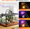 UV Reptile Heat Lamp, UVA UVB Reptile Light with Clamp and Intelligent Cycle Timer for Turtle, Bearded Dragon, Lizard an