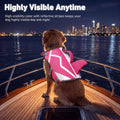 Petglad Shark Dog Life Jacket with Chin Float for Swimming, Pink, XS