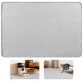 Bartuke Cat Food Mat, 50" x 35" Extra Large Silicone Pet Feeding Mat with Raised Edge Pet Placemat for Food and Water Bowl Non-Slip, Easy to Clean, Floor Protection (Grey)