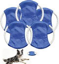5 Pack Canvas Dog Flying Disc, 7.5in Floating Teeth Safe Fetch Toy for Medium Large Dogs