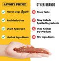 Savory Prime Duck Jerky Dog Treats, Made with 100% Real Duck Breast, Farm Raised, Healthy, Easily Digestible, High Prote