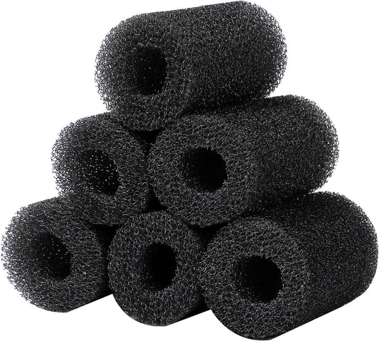 AQUANEAT 6-Pack Pre-Filter Sponge for Aquarium Shrimp Fry Fish Tank Filter 0.8” Intake, Replacement Foam Cover
