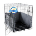 Hombys Dog Crate Bumper with Ties - Soft Crate Accessory -Kennel Cover - Training Pads for Front Door Crates, 24"x18", Gray