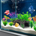 9Pcs Aquarium Decorations Resin Hollow Tree Trunk Ornament Set