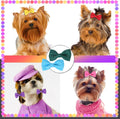 60PCS 2Inch Puppy Dog Bows with Clips,Small Handmade Hair Accessories Bow Pet Puppy for Doggies Cat Kitten Rabbit Grooming Accessories (BlueStyle A-60pcs)
