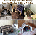 PINVNBY Guinea Pig Wooden Ladder Bridge (20 x 11.8 in) Rabbits Hideout, House, Tunnel, Rodents Chew Toys for Bunny, Chin