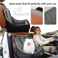Small Dog Car Seat & Travel Bed:Keep Your Pup Safe,Comfortable and Secure on Every Journey.Features 2 Safety Harnesses,R