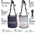 Horse Feed Bag,Heavy Duty Muzzle Feed Bag with Adjustable Strap,Comfort Neck Pad,Nose Pad and Double Waterproof Bottom M