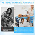 Pet Grooming Hammock for Small Dogs Cats Under 30 lbs, Stainless Steel Bracket, 30-Pound Weight Capacity, Foldable Dog C