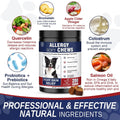 Dog Allergy Chews 200 Treats, Dog Allergy and Itching Skin Relief Bites Immune Support Dogs Probiotics for Yeast, Itchy 