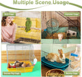 M METERXITY 100-Pack Disposable Cage Liner 28" x 20", Small Animal Clear Plastic Rabbit Bird Cage Liner Bag, Toilet Tray
