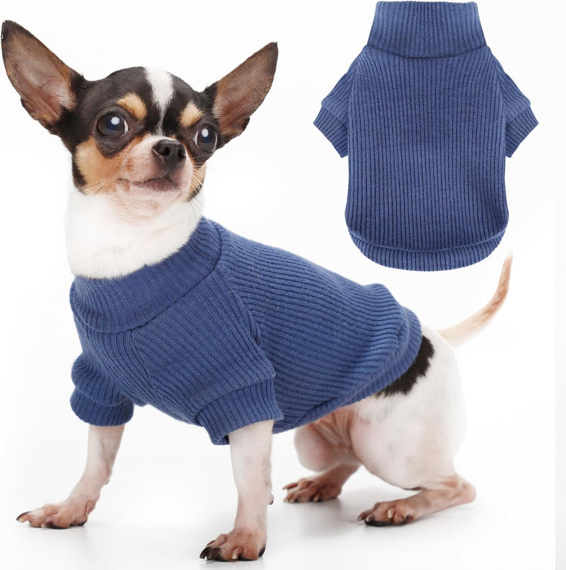 Paiaite Dog Shirt Soft Lightweight Breathable Turtleneck T-Shirt: Warm Comfy Vest for Teacup Chihuahua, Yorkie Puppy & C
