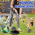 Dog Pooper Scooper for Large Dogs, 3 Pack Adjustable Long Handle Metal Tray, Rake and Spade Poop Scoop with Bin for Pet 