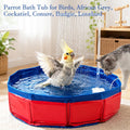 Extra-Large Bird Automatic Bath Shower, Portable Bird Bathtub with Pump