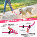 lynxking Slip Lead Dog Leash Reflective, Heavy Duty Comfortable Strong Rope Leash for Large, Medium Small Dogs No Pull Pet Training (Pink, Large 1/2in x 6ft-Slip Lead)