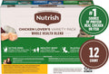 Nutrish Chicken Lover's Wet Cat Food Variety Pack, 2.8 oz Cup (Rachael Ray)