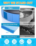 Instraella 79"x16" Dog Pool for Large Dogs, Heavy Duty Hard-Side Foldable Pet Pool, Non-Slip Collapsible Dog Bathing Tub