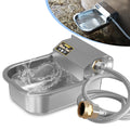 PETIMI Automatic Water Dispenser for Dogs, 101oz Outdoor Dog Water Bowl, 304 Stainless Steel Water Feeder for Small to Large Pets, Large Livestock Waterer, Anti-Tipping, Water Auto-Fill, Easy to Clean