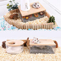 kathson Hamster Sand Bath Box Transparent Acrylic Small Animals Shower Bathtub Guinea Pigs Digging Sand Container Cage A