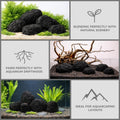 2.2-8.1 Inches Natural Black Lava Rock, 5 PCS Mixed Sizes Aquarium Rocks for Aquascaping, Terrariums, Reptile Tanks & Aq