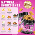 Taurine for Cats Vitamins Treats, 15 in 1 Cat Multivitamin Support Skin, Joint, Digestion & Immune Supplement, 500 Crunchy & Creamy Chews with Essential Vitamins for Cats of All Ages (90-Day Supply)