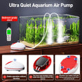 AQUASMITH No-Hum Whisper-Quiet Aquarium Air Pump,＜25dB Adjustable Airflow