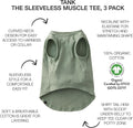 Pet Passion Tank Dog T-Shirt, Sleeveless, 3 Pack