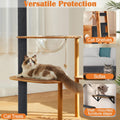 Inchoco Couch Protector from Cat Claws - 78.7" x 15.8" Trimmable Self-Adhesive Cats Claws Scratch Pads, Cat DIY Climbing Cats Scratch Mat Tree Replacement Indoor (Dark Gray)