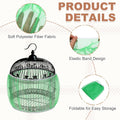 Bird Cage Seed Catcher, Bird Cage Net Cover Seeds Guard, Universal Birdcage Accessories, Blue/Green, Circumference 31.5"