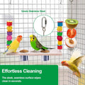2 Pcs Bird Cage Food Holder Stainless Steel Parrot Fruit & Vegetable Skewer Hanging Foraging Toy for Parakeets, Budgies, Macaws