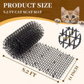 Hmyomina 8.2FT Cat Scat Mat for Cats - Anti-Digging Prickle Strips to Repel Cats, Include 6 Staples, Humane & Easy to Install Outdoor/Indoor Spike Mat
