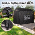 Dog Kennel Cover for 8x4x6 FT Outdoor Kennel, PVC Windows & Roll-Up Panels