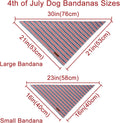 UP URARA PUP 4th of July Dog Bandana, Patriotic Puppy Bandana for Small Medium Dog, Cotton American Flag Pet Triangle Bid Scarf Kerchief for Girl Boy Dogs or Cats