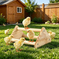 GINTUTO Wooden Chick Perch Stand, Pine Chicks Roosting Bar, Jungle Gym Perch Toys for Chicken Coop & Brooder, Bird Perch for Baby Chicks & Parrots (Small)