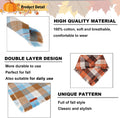 ADOGGYGO Fall Dog Bandana with Tassels Edges, Plaid Thanksgiving Scarf, L